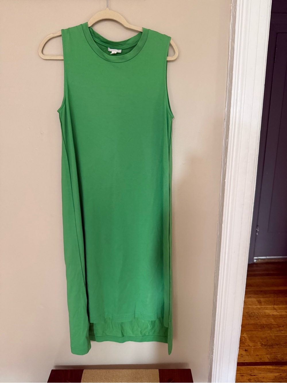 COS Bright Green Top with Ribbed Neckline